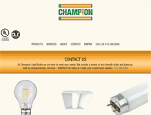 Tablet Screenshot of championlights.com